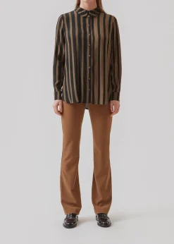 Modström AliciaMD print shirt - Bold Sienna Stripe< Skjorter