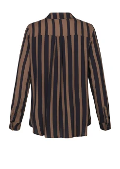 Modström AliciaMD print shirt - Bold Sienna Stripe< Skjorter