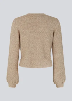Modström AlvesMD o-neck - Beige melange< Strik & Bluser