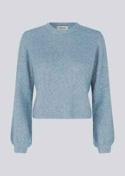 Modström AlvesMD o-neck - Blue Pearl< Strik & Bluser