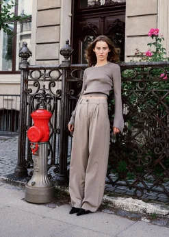 Modström AnkerMD wide pants - Spring Stone< Bukser