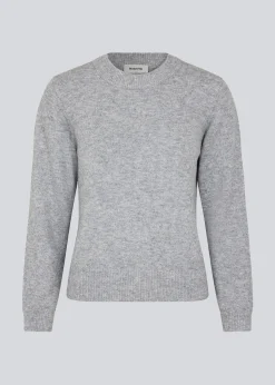 Modström AnnaMD O-neck - Grey Melange< Strik & Bluser