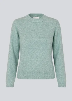 Modström AnnaMD O-neck - Light Pine Melange< Strik & Bluser