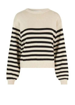 Modström ArchieMD o-neck - Black Stripe< Strik & Bluser