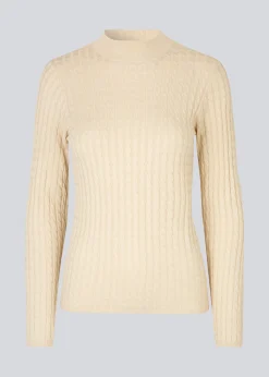Modström BimoMD t-neck - Summer Sand< Strik & Bluser