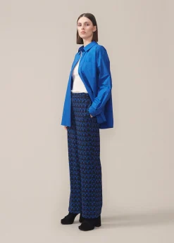 Modström BorysMD print pants - Graphic Heart Bright Ocean< Bukser