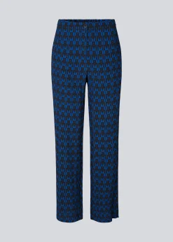 Modström BorysMD print pants - Graphic Heart Bright Ocean< Bukser