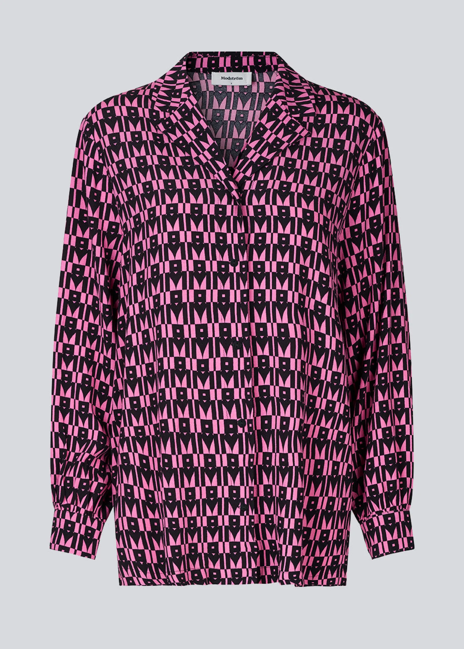 Modström BorysMD print shirt - Graphic Heart Cosmos Pink< Skjorter