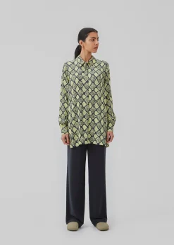 Modström CamilaMD print shirt - Yellow Snake< Skjorter