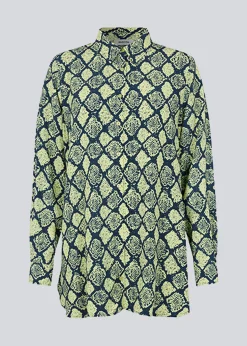 Modström CamilaMD print shirt - Yellow Snake< Skjorter