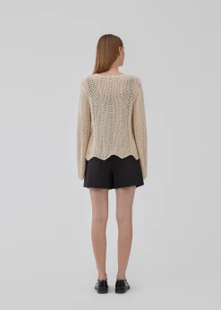 Modström CaryMD o-neck - Summer Sand< Strik & Bluser