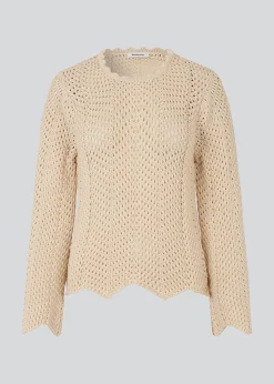 Modström CaryMD o-neck - Summer Sand< Strik & Bluser
