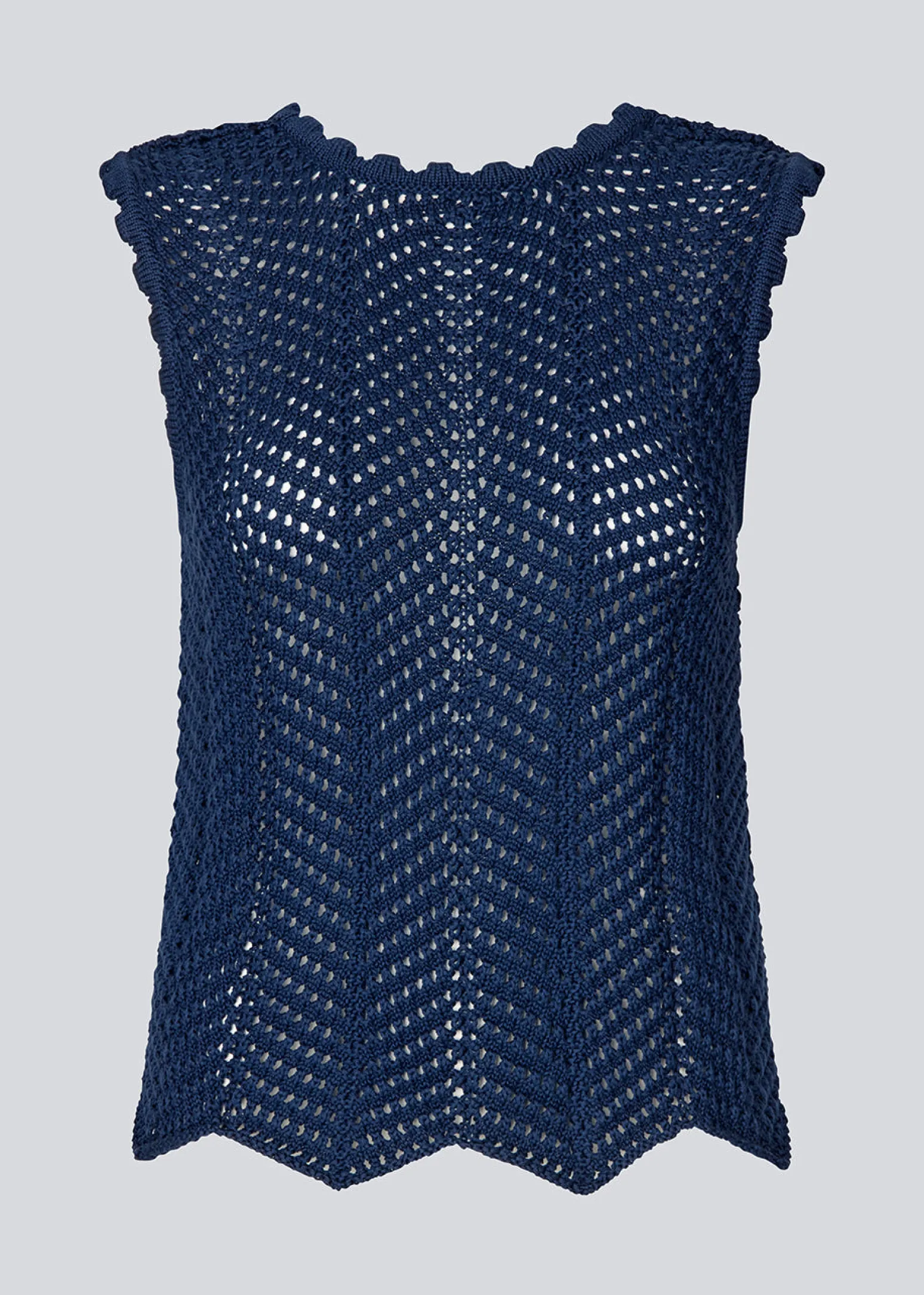 Modström CaryMD top - Navy Sky< Strik & Bluser