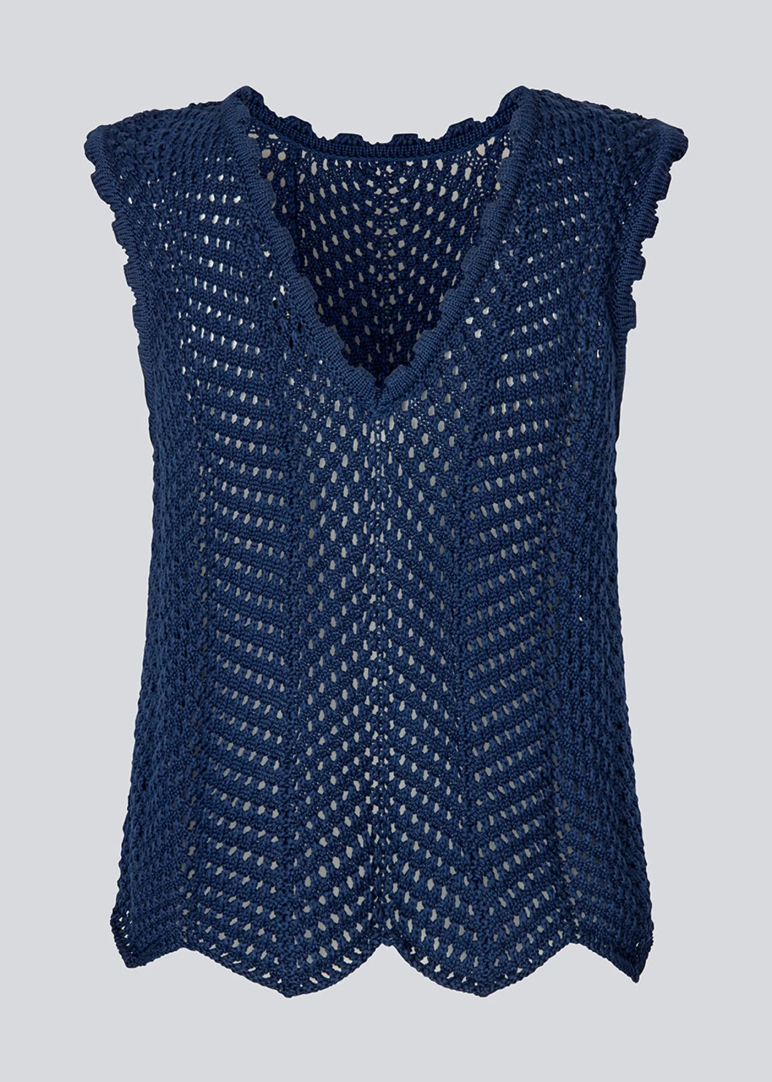 Modström CaryMD top - Navy Sky< Strik & Bluser