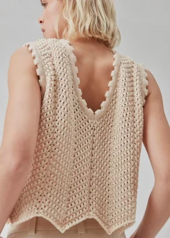 Modström CaryMD top - Summer Sand< Strik & Bluser