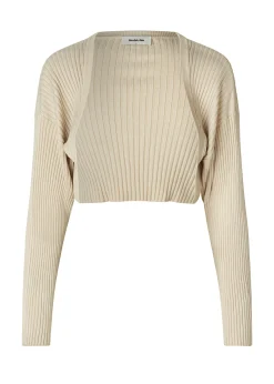 Modström CateMD cardigan - Summer Sand< Strik & Bluser