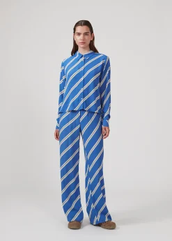 Modström CenniMD print shirt - Azure Stripe< Skjorter