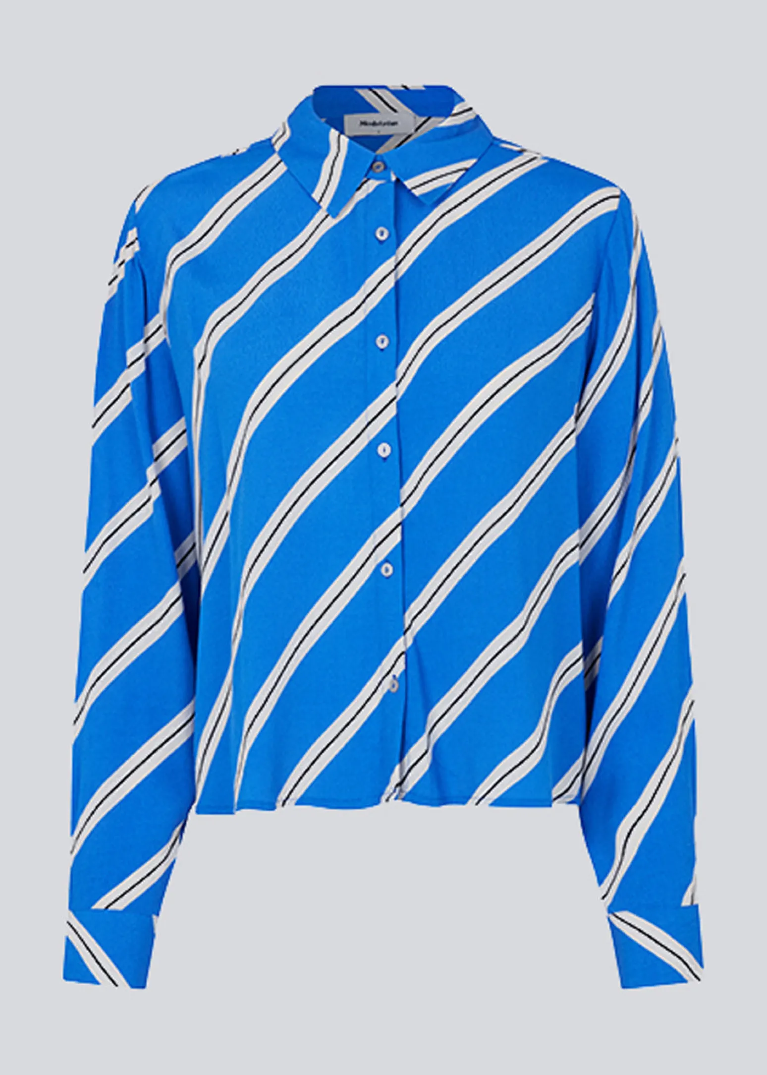 Modström CenniMD print shirt - Azure Stripe< Skjorter