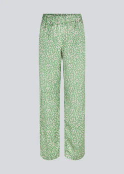 Modström ClarkeMD print pants - Classic Green Smiley< Bukser
