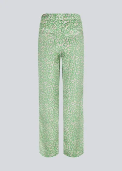 Modström ClarkeMD print pants - Classic Green Smiley< Bukser