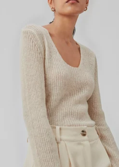 Modström CordellMD o-neck - Summer Sand< Strik & Bluser