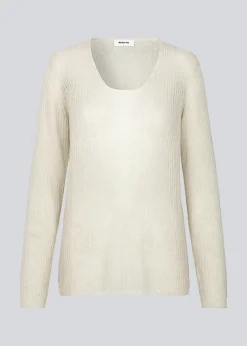Modström CordellMD o-neck - Summer Sand< Strik & Bluser