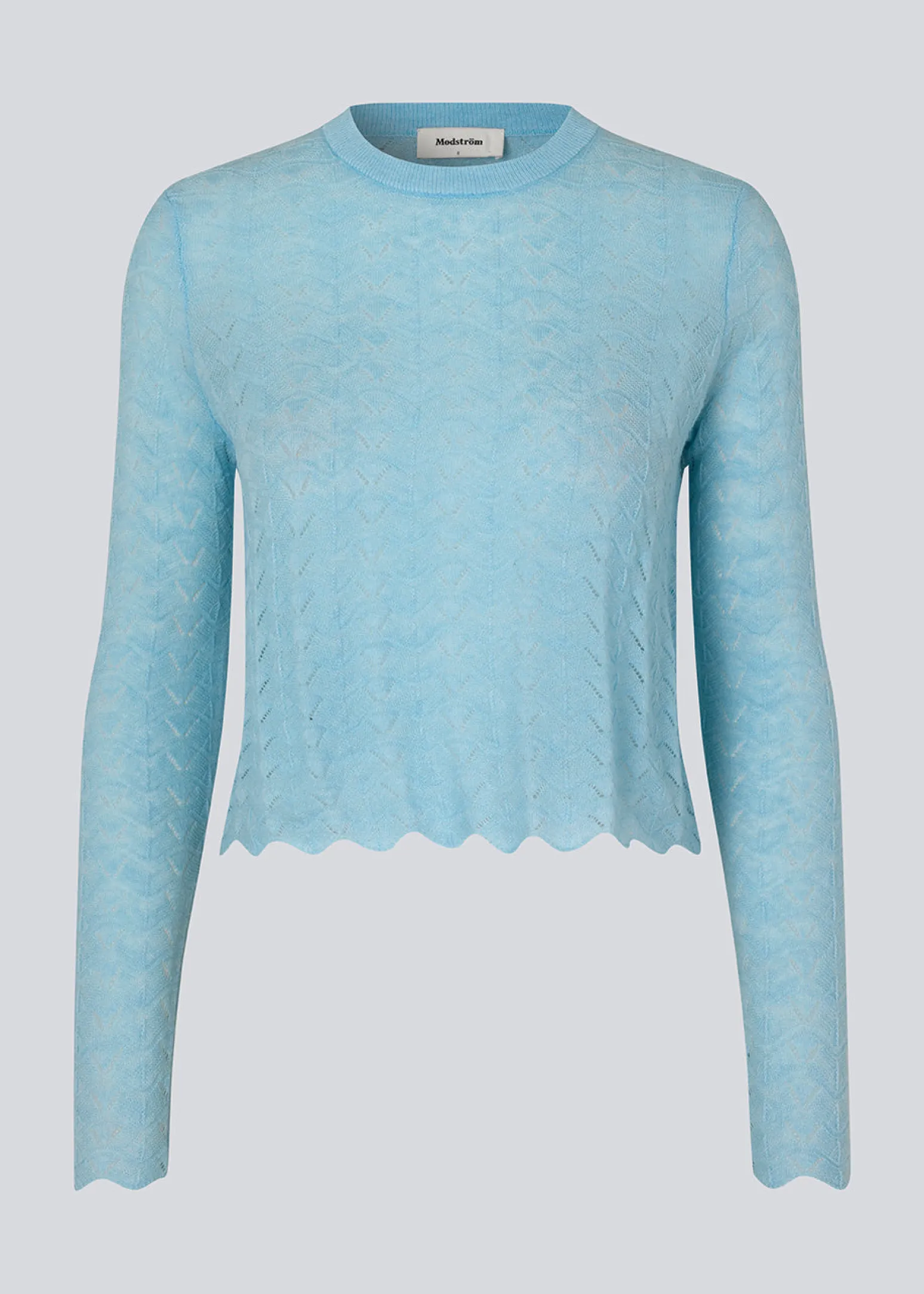 Modström CordellMD short o-neck - Cool Blue< Strik & Bluser