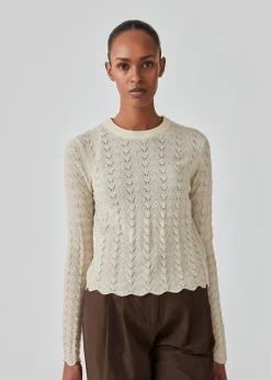 Modström CordellMD short o-neck - Summer Sand< Strik & Bluser