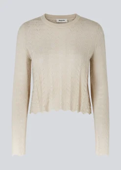 Modström CordellMD short o-neck - Summer Sand< Strik & Bluser