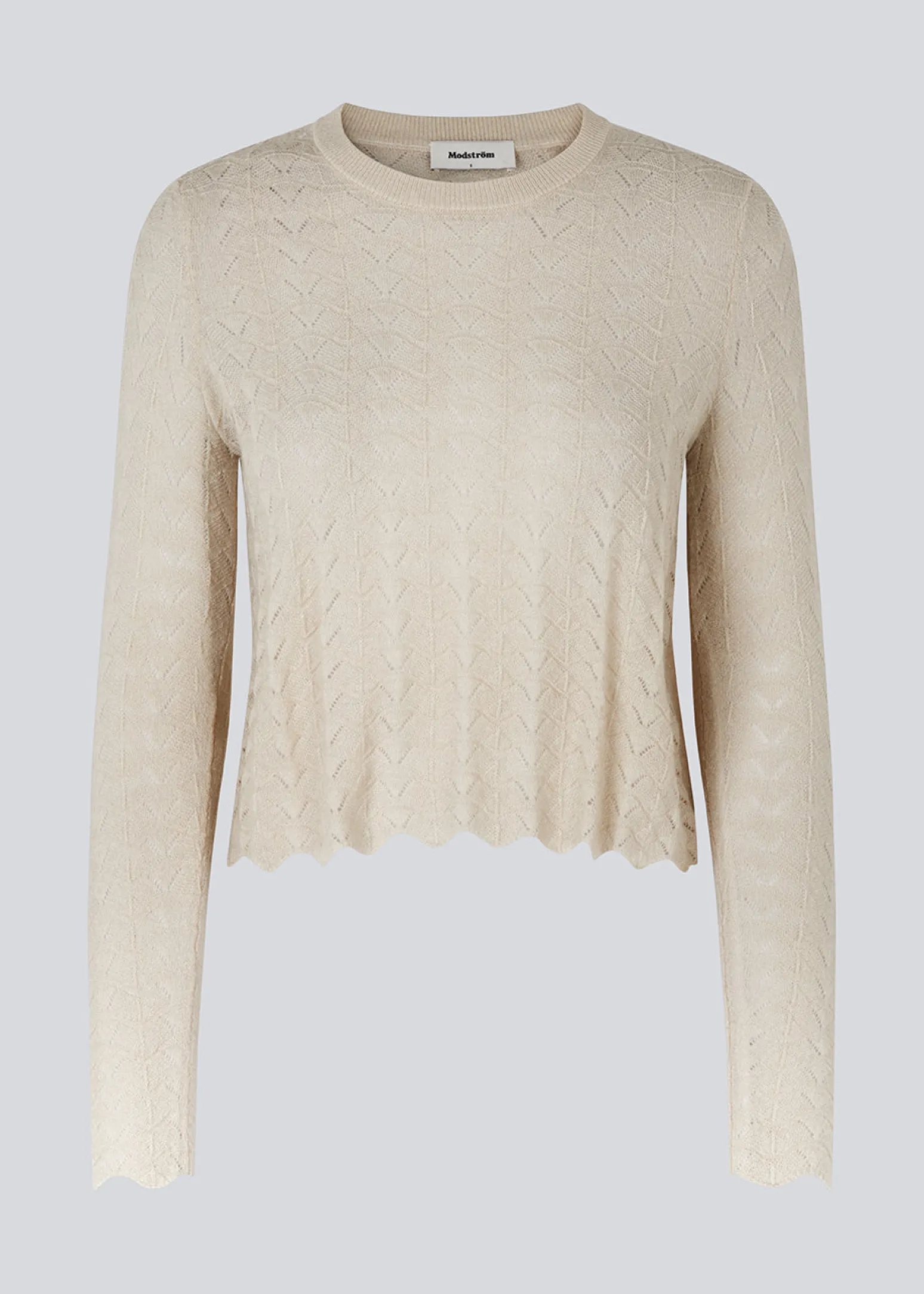 Modström CordellMD short o-neck - Summer Sand< Strik & Bluser
