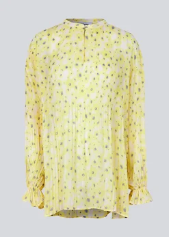 Modström CruzMD print shirt - Aqua yellow flower< Skjorter