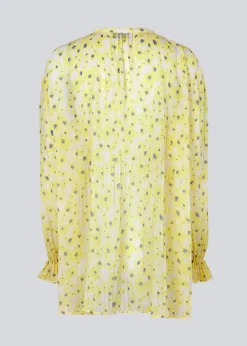 Modström CruzMD print shirt - Aqua yellow flower< Skjorter