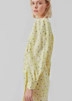 Modström CupidMD print dress - Aqua yellow flower< Kjoler