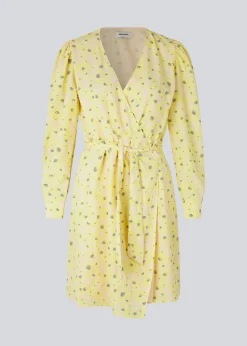 Modström CupidMD print dress - Aqua yellow flower< Kjoler