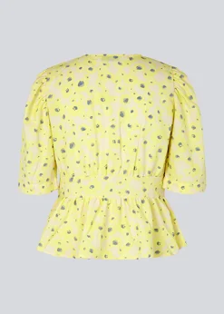 Modström CupidMD print top - Aqua yellow flower< Toppe