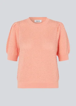 Modström DariaMD o-neck - Peach Nectar< Strik & Bluser