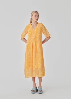 Modström DonteMD long print dress - Peachy Swirl< Kjoler