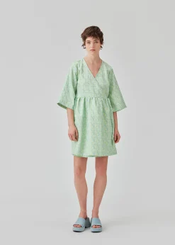 Modström DorianMD wrap dress - Calm Jade< Kjoler