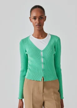 Modström DorisMD cardigan - Calm Jade< Strik & Bluser