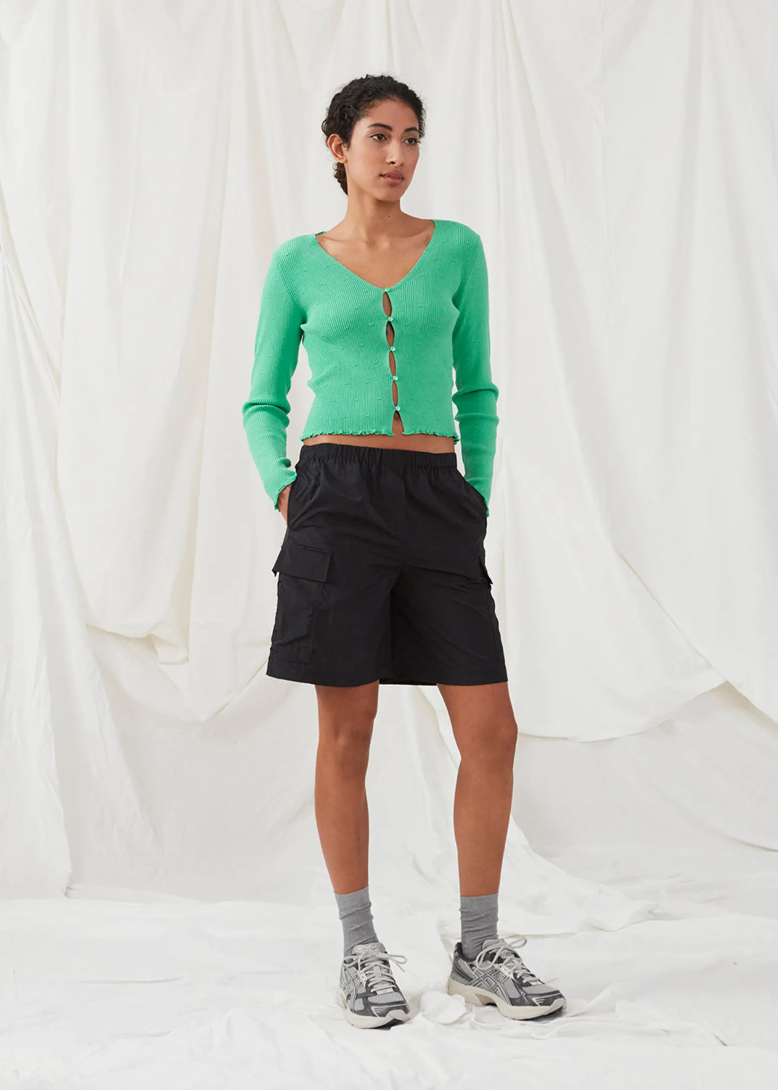 Modström DorisMD cardigan - Calm Jade< Strik & Bluser