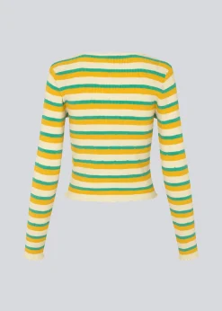 Modström DorisMD cardigan - Jade Gold Stripe< Strik & Bluser