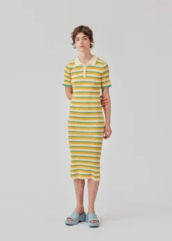 Modström DorisMD dress - Jade Gold Stripe< Kjoler
