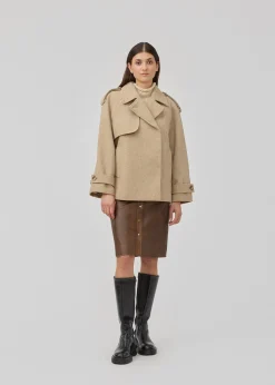 Modström EsmundMD twill jacket - Beige Twill Melange< Frakker & Jakker