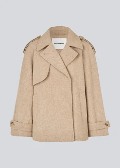 Modström EsmundMD twill jacket - Beige Twill Melange< Frakker & Jakker