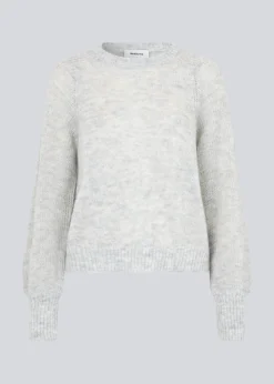 Modström FathiaMD o-neck - Light Grey Melange< Strik & Bluser