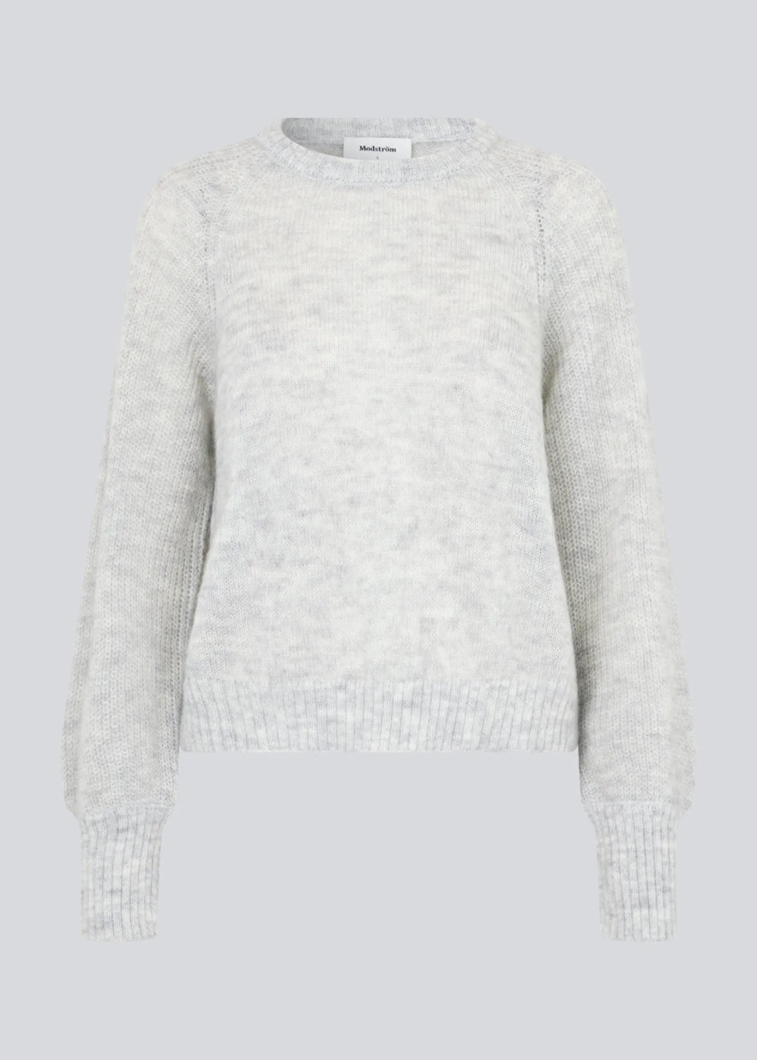 Modström FathiaMD o-neck - Light Grey Melange< Strik & Bluser