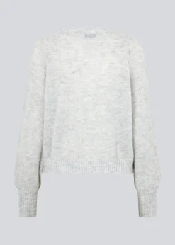 Modström FathiaMD o-neck - Light Grey Melange< Strik & Bluser