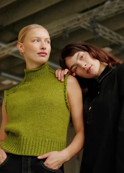 Modström FelipeMD vest - Green Seed< Veste|Strik & Bluser
