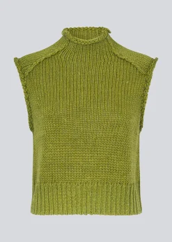 Modström FelipeMD vest - Green Seed< Veste|Strik & Bluser