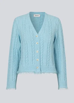 Modström FinaMD cardigan - Cool Blue< Strik & Bluser